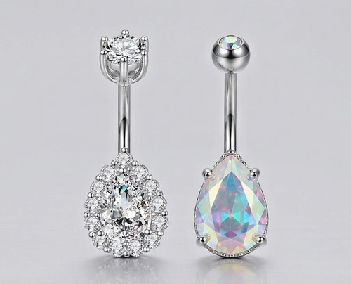 Due piercing ombelico in - piercing, da