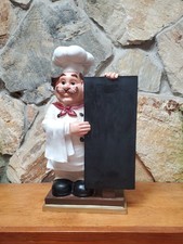 Grasso Chef Italiano Porta Lavagna Menù Cucina Tavolo Decorazione 15"