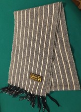 SCIARPA UOMO PURO CASHMERE FONDO BLU RIGATA NUOVA