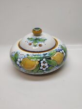 Vaso in Ceramica Deruta-Dipinto a Mano da Giulio Gialletti-con Coperchio-