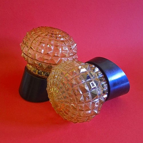 Vintage amber glass wall - vintage,