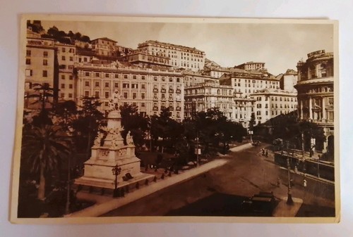 Cartolina genova piazza - genova,