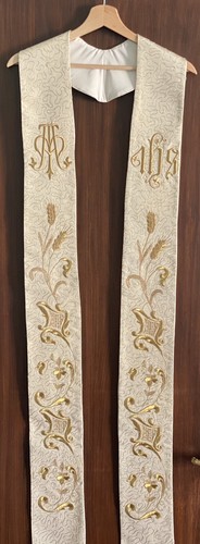 Stola bianca oro - e,