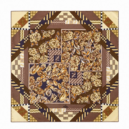 Fendi silk scarf floral - scarf,