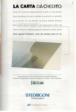 PUBBLICITA  VINTAGE ORIGINALE DEL 2000 :CARTA DI CREDITO FEDRIGONI
