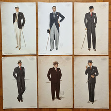 Moda Uomo Figurino Maschile Abito Eleganza 1933