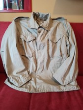 VINTAGE FIELD JACKET SAFARI USA M65 BUTTON JOHN OWNBEY LARGE IDEAL SCOVILL BEIGE