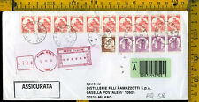 Repubblica Castelli Francobollo x Macchinette su Assicurata pq 058