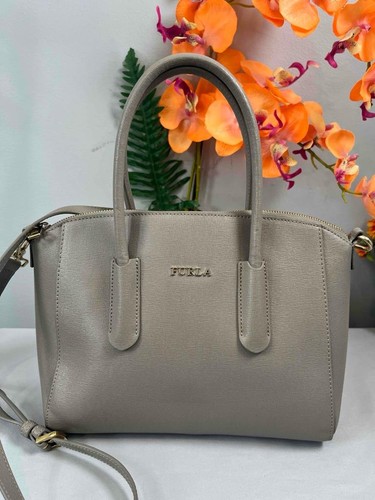 Furla gray taupe saffiano - gray,