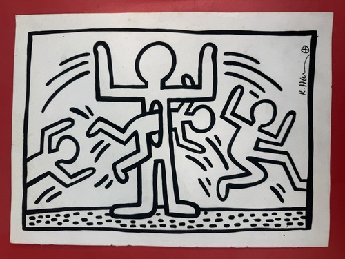 Disegno carta keith haring - disegno, su