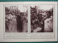 1915 WWI WW1 Stampa ~ Drain-Pipe Come Speaking Tubo Trenches ~ Periscope