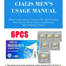 Cia*lis Men's Usage Manual, Men's Long-Lasting Erecton-Pill,｜6PCS