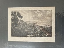 Fine ‘800 Acquatinta Paesaggio francese