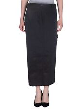 Carla Ferroni Gonna Lunga Nero Dritto Made Italy Lino It 44 Eu 40 W 30 L Large