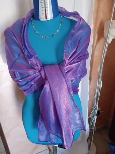 Stola organza viola cangiante - organza,