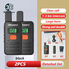 BTDX 2 Pezzi Mini Walkie Talkie PMR 446 Radio Bidirezionale Portatile Ht PTT Wal