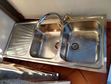 lavello cucina 2 vasche acciaio