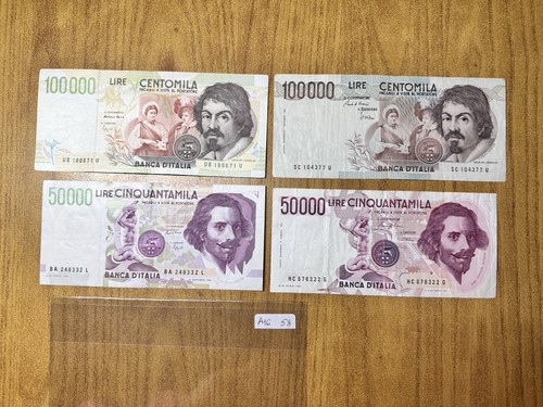 Lotto banconote lire 100000 - lire,