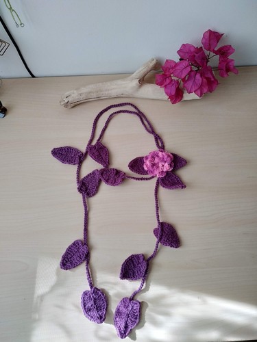 Collana sciarpa all - sciarpa, uncinetto