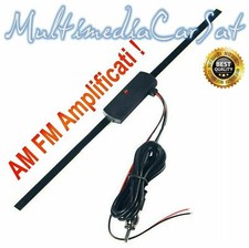 Antenna Radio Adesiva Autoradio Auto Universale Baffo Amplificata Elettronica