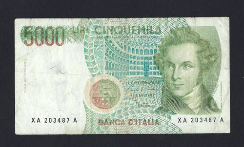 Repubblica 5000 lire bellini - repubblica,