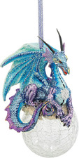 Alberi Di Natale - Gelo Gotico Drago Holiday Ornament - Fiocco Di Neve Dragon Ba