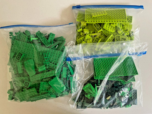 Collezione verde mattoncini - collezione, di