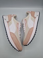 Scarpe da ginnastica Puma Future Rider beige pesca bianco unisex taglia UK 8 EU 42 US 9 superbe!