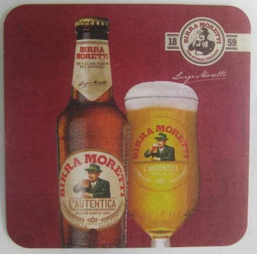 Birra moretti beer coaster - moretti,