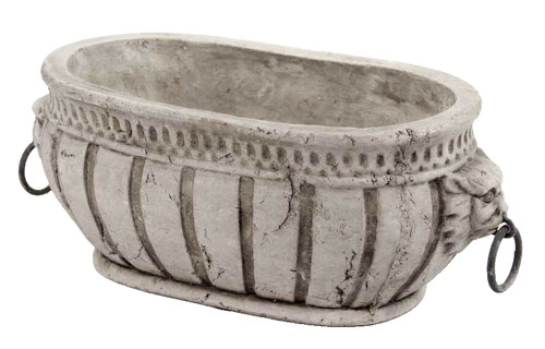Vaso anticato ovale - vaso,