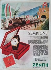 ZENITH OROLOGI SEMPIONE -  ADVERT PUBBLICITA' D'EPOCA ADVERTIS ADV-CVD19