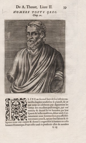 Ritratto omero poeta - ritratto, greco