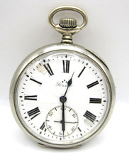 *PERSEO* FS-FERROVIE STATO-RAIL POCKET WATCH-STAINLESS STEEL-OROLOGIO TASCA-52mm