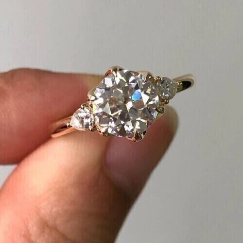 Anello donna fascia tre pietre