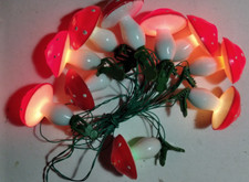 VINTAGE - FILO LUCI ALBERO DI NATALE VINTAGE ANNI 60 - FUNGHETTI LIMINOSI