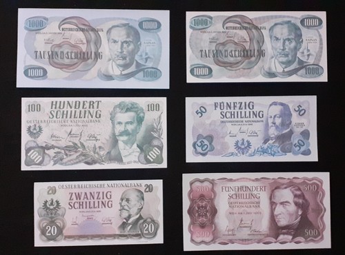 Banconote austria schilling - banconote,