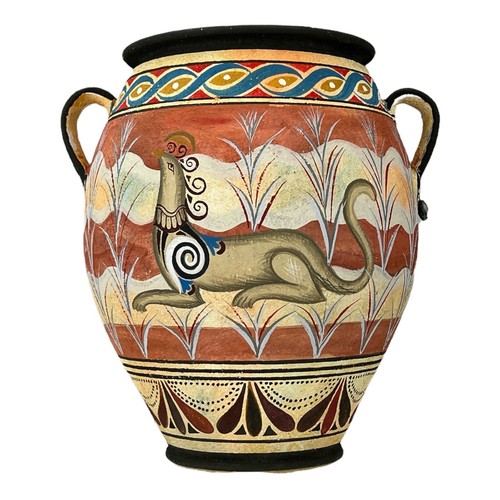 Vaso minoico dipinto grifone - minoico,