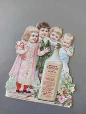 ANTICO PUBBLICITARIO SCOTT'S EMULSION CREMA BAMBINI OLD ADVERTISING INIZI '900