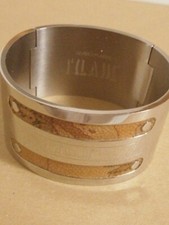 alviero martini  bracciale originale  acciaio e pelle