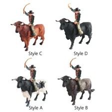Figurine di toro con cavaliere