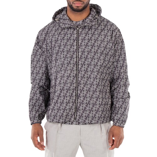 Giacca con cappuccio jacquard