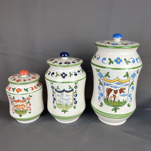 Set lattine maiolica - , italiana