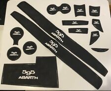 SET PASTIGLIE CANCELLO CRUSCOTTO FIAT 500 ABARTH 2016 - 2022 FACE LIFT NERO + LOGO BIANCO