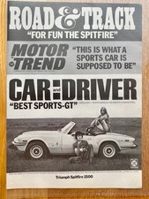 Pubblicità Triumph Spitfire