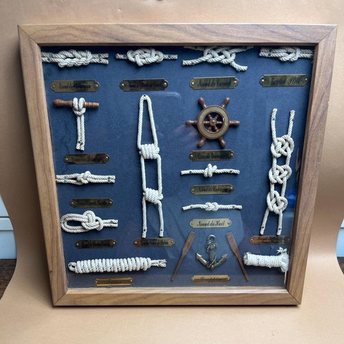 Nautical knot board framed - knot,