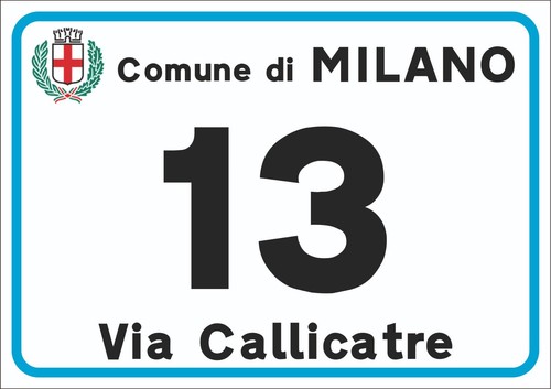 Numero civico metallo - numero, in
