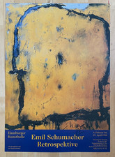 Manifesto Emil Schumacher firmato retrospettiva Amburgo 1998