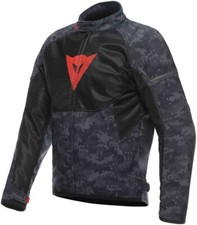 GIACCA ESTIVA JACKET MOTO DAINESE IGNITE AIR TEX CAMO GREY FLUO RED   TG 48