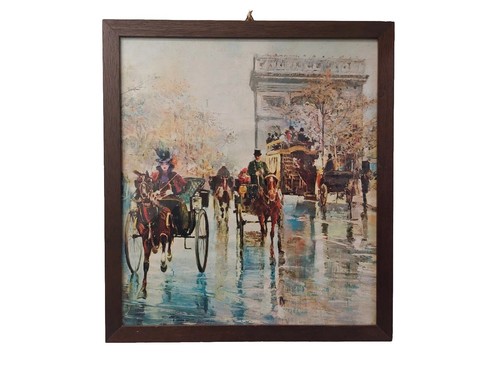 Quadro carrozze cavalli in - quadro, di