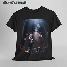 T-shirt unisex Wizard Crossover, Harry Potter Gandalf LOTR DJ Shirt, fantasia magica